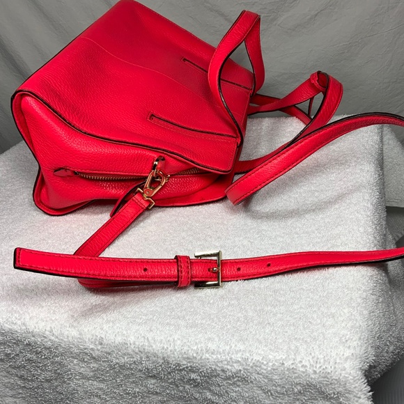 NWOT ♠️ Kate Spade Red Leather Satchel Crossbody - Picture 8 of 14